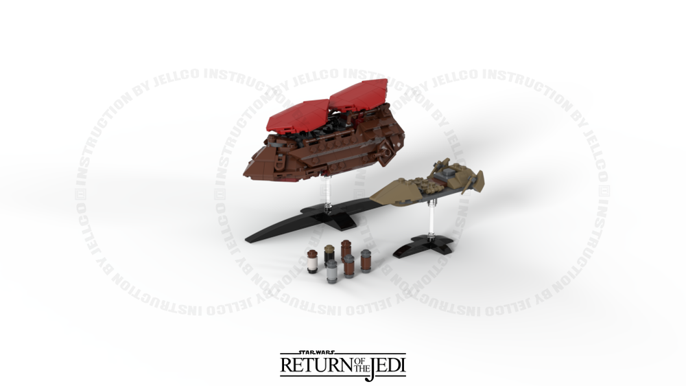 Lego Micro Size Sail Barge & Desert skiff : Episode VI
