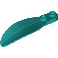Lego Plant, Leaf 2 x 6 x 1 with 2 Studs / Dark Turquoise