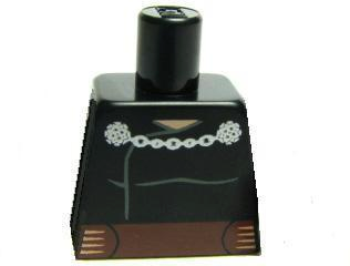 Lego Torso SW Cape Chain Clasp Ornate and Belt Pattern (Dooku Clone Wars) / Black