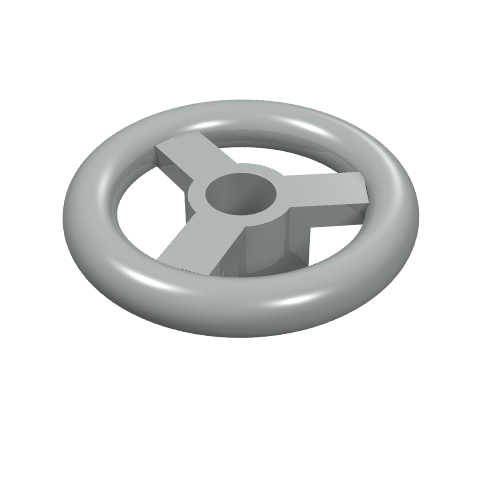 Lego Steering Wheel Small, 2 x 2 / Light Gray