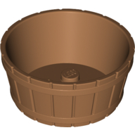 Lego Barrel Half Large with Axle Hole / Medium Nougat