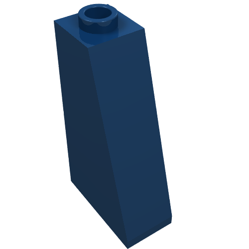 Lego Brick Sloped 75° 2 x 1 x 3 with Open Stud / Dark Blue