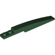 Lego Brick Curved 10 x 1 [Symmetric Inside Ridges] / Dark Green