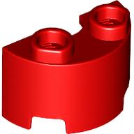 Lego Brick Round, Half 1 x 2 / Red