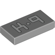 Lego Tile 1 x 2 with 'K-9' Print