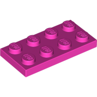 Lego Plate 2 x 4 / Dark Pink