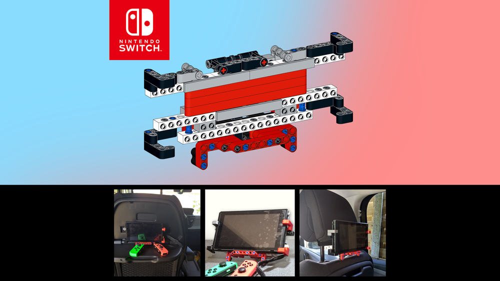 Lego Nintendo Switch kickstand and car mount