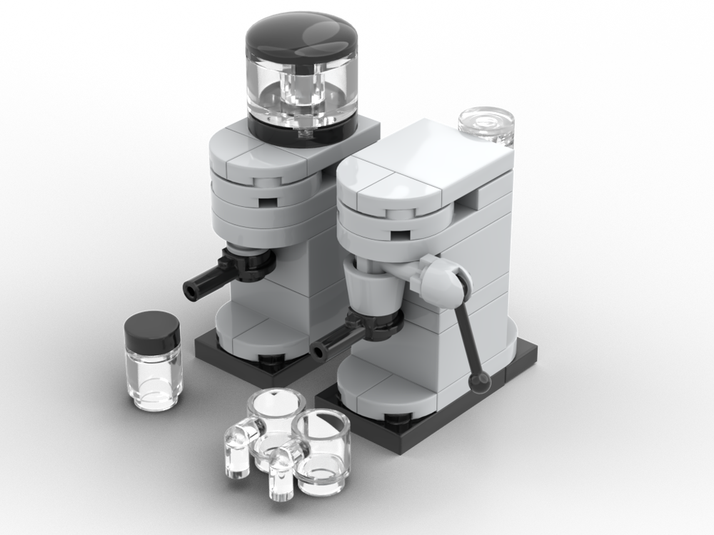 Lego Manual espresso machine and coffee grinder