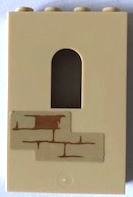 Lego Panel 1 x 4 x 5 Wall with Window with Bricks Pattern 1 (Sticker) - Set 76387