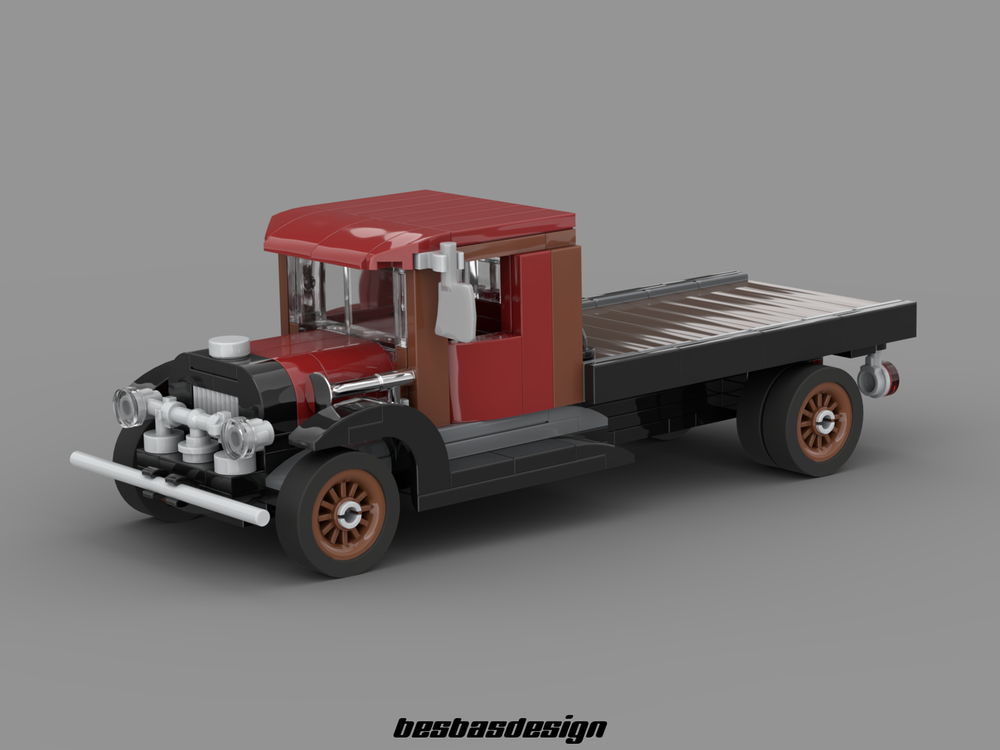 Lego Vintage Flatbed Truck (Darkred)