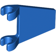Lego Flag 2 x 2 Trapezoid with Flat Area between Clips / Blue