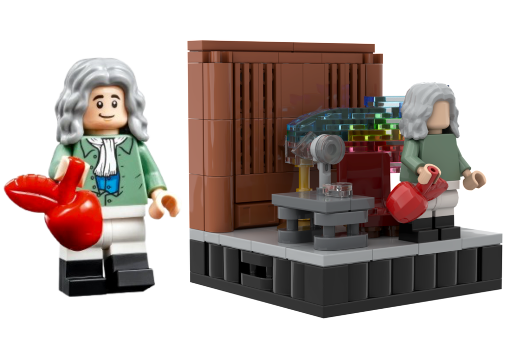Lego Isaac Newton Minifigure Display Diorama