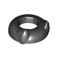 Lego Head Top with Panther Ears with Silver Lines Print / Black