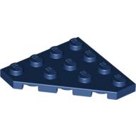 Lego Wedge Plate 4 x 4 Cut Corner / Dark Blue