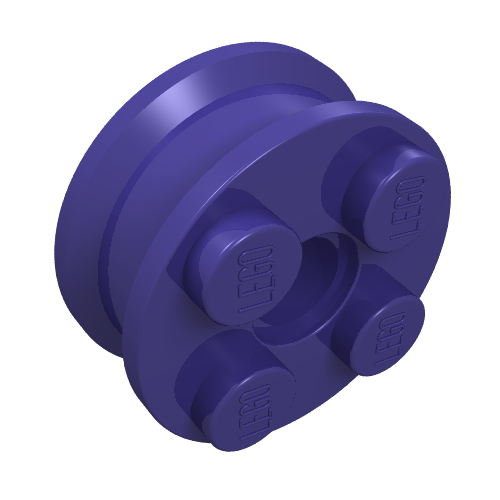 Lego Wheel Freestyle with 2 x 2 Studs and Pin Hole / Dark Purple