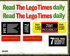 Lego Sticker Sheet for Sets 384-1, 760-2