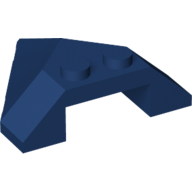 Lego Brick Wedged, Sloped 4 x 4 Pointed / Dark Blue