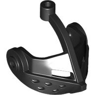 Lego Headwear Accessory Visor Grille with Top Pin Hole (Castle) / Black