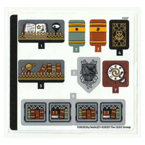 Lego Sticker Sheet for Set 76411-1