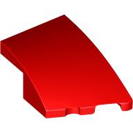 Lego Brick Wedged, Curved 3 x 2 with Stud Notch Right / Red