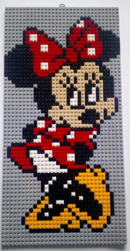 Lego Minnie on a mosaic - 32x64