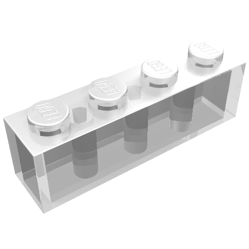 Lego Brick 1 x 4 / Trans-Clear