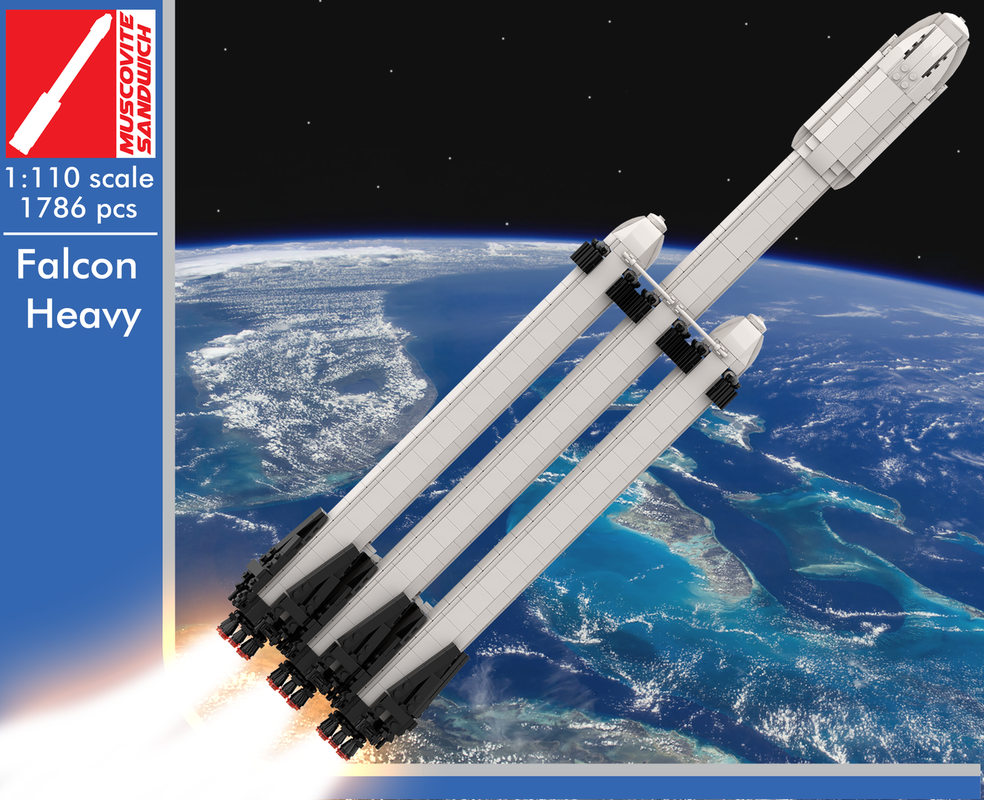 Lego Falcon Heavy [Saturn V scale]