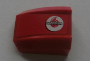 Lego Slope, Curved 2 x 2 Lip with Vodafone Logo Pattern Right (Sticker) - Sets 8672 / 8673 / Red
