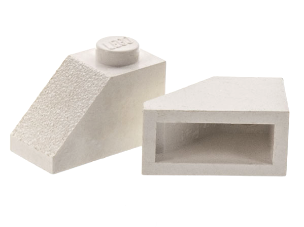 Lego Slope 45 2 x 1 without Bottom Tube / White