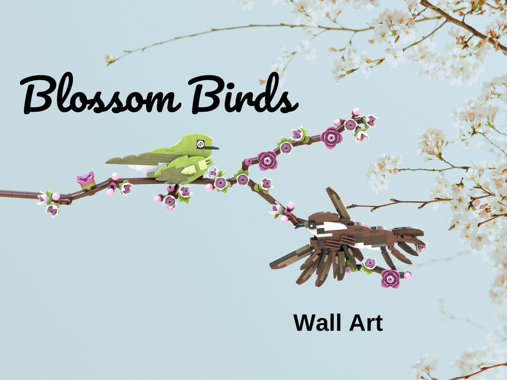 Lego Blossom Birds Wall Art