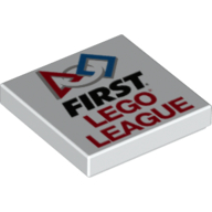 Lego Tile 2 x 2 with FIRST LEGO League Logo Print