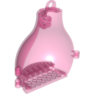 Lego Pod, Round Tapering with Loop on Top / Trans-Dark Pink