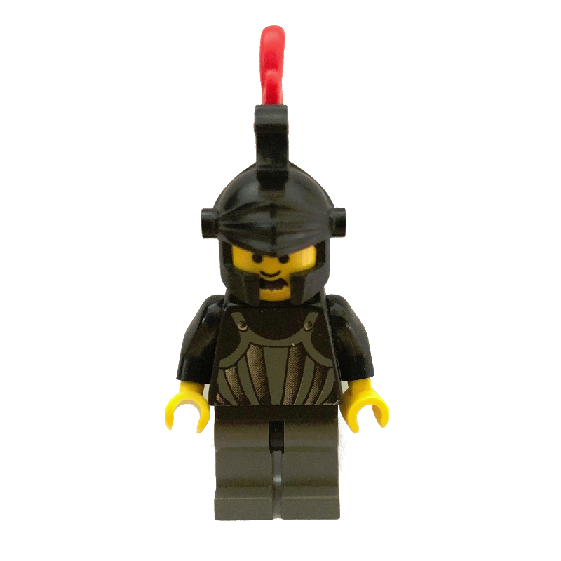 Lego Knight (Fright Knights) - Black Helmet, Red Triple-Plume