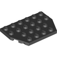 Lego Wedge Plate 4 x 6 Cut Corners / Black