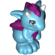 Lego Creature, Dragon, Baby (Miku) / Medium Azure