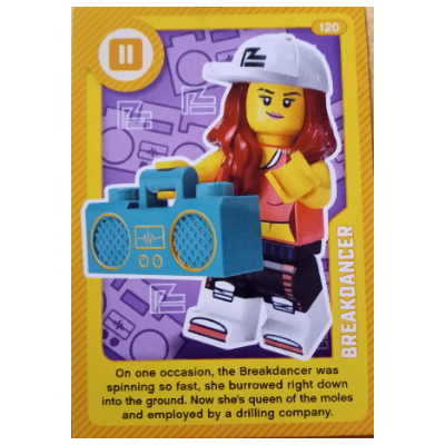 Lego Trading Card, Create the World Living Amazingly - Breakdancer