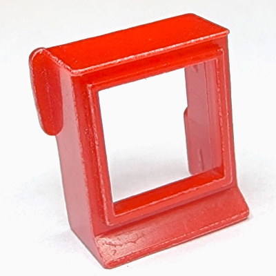 Lego Red Window 1 x 2 x 2, without Glass for Slotted Bricks