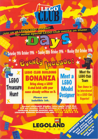 Lego 1996 Insert - Bricks n' Pieces Magazine Oct/Nov