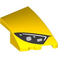 Lego Slope Curved 3 x 2 with Stud Notch Right with Headlight print