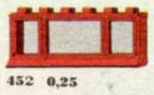 Lego 1 x 6 x 2 Window, Red or White