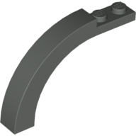 Lego Brick Arch 1 x 6 x 3 1/3 Curved Top / Dark Gray