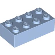 Lego Brick 2 x 4 / Bright Light Blue