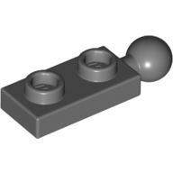 Lego Plate Special 1 x 2 with End Towball / Dark Bluish Gray