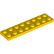 Lego Plate 2 x 8 / Yellow