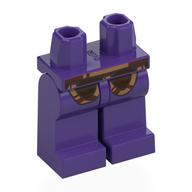 Lego Hips and Dark Purple Legs with Reddish Brown/Medium Nougat Belt, Dark Brown Pockets Print