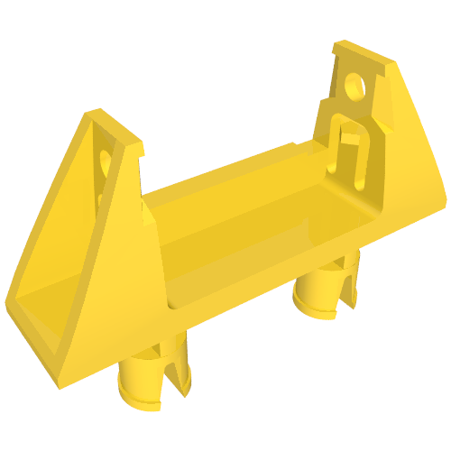 Lego String Reel 1 x 4 x 2 Holder with 2 Technic Pins / Yellow