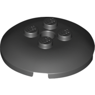 Lego Dish 4 x 4 with 4 Studs / Black