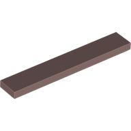 Lego Tile 1 x 6 with Groove / Sand Red