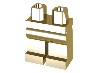 Lego Hips  and Legs Plain / Chrome Gold