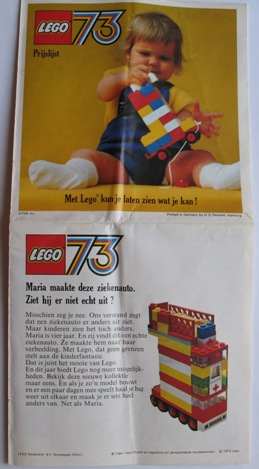 Lego 1973 Medium Dutch Foldout (97704-Ho.)